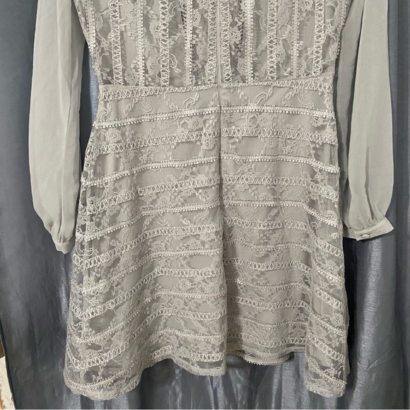 Topshop bluish gray chiffon dress - Picture 12 of 12